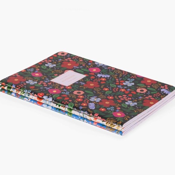 NWT Rifle Paper Co. Wild Rose Collection, Notebook Set of 3 Notebooks - Picture 5 of 7